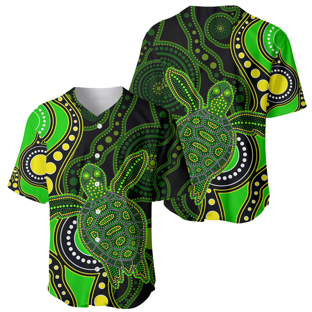 aboriginal-turtle-baseball-jersey-green-style