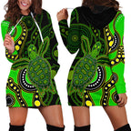 aboriginal-turtle-hoodie-dress-green-style