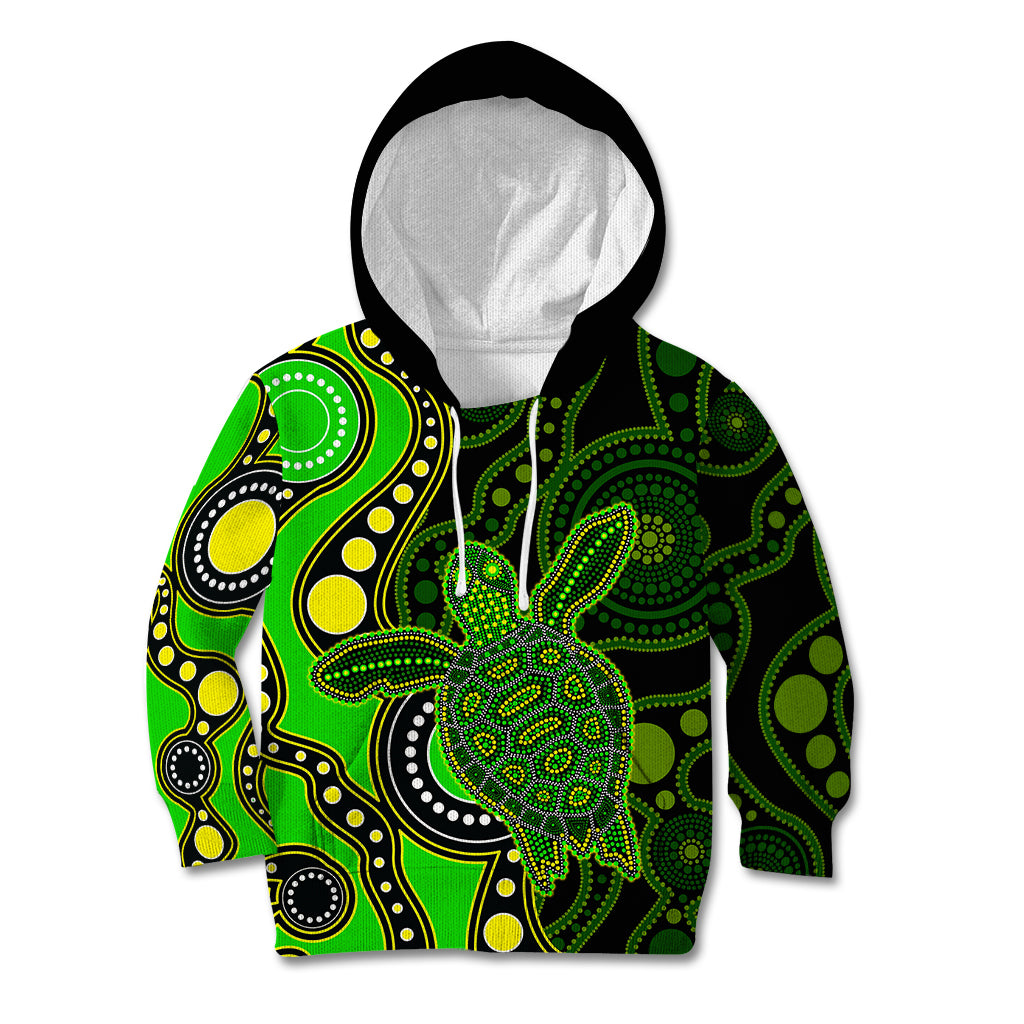 aboriginal-turtle-kid-hoodie-green-style