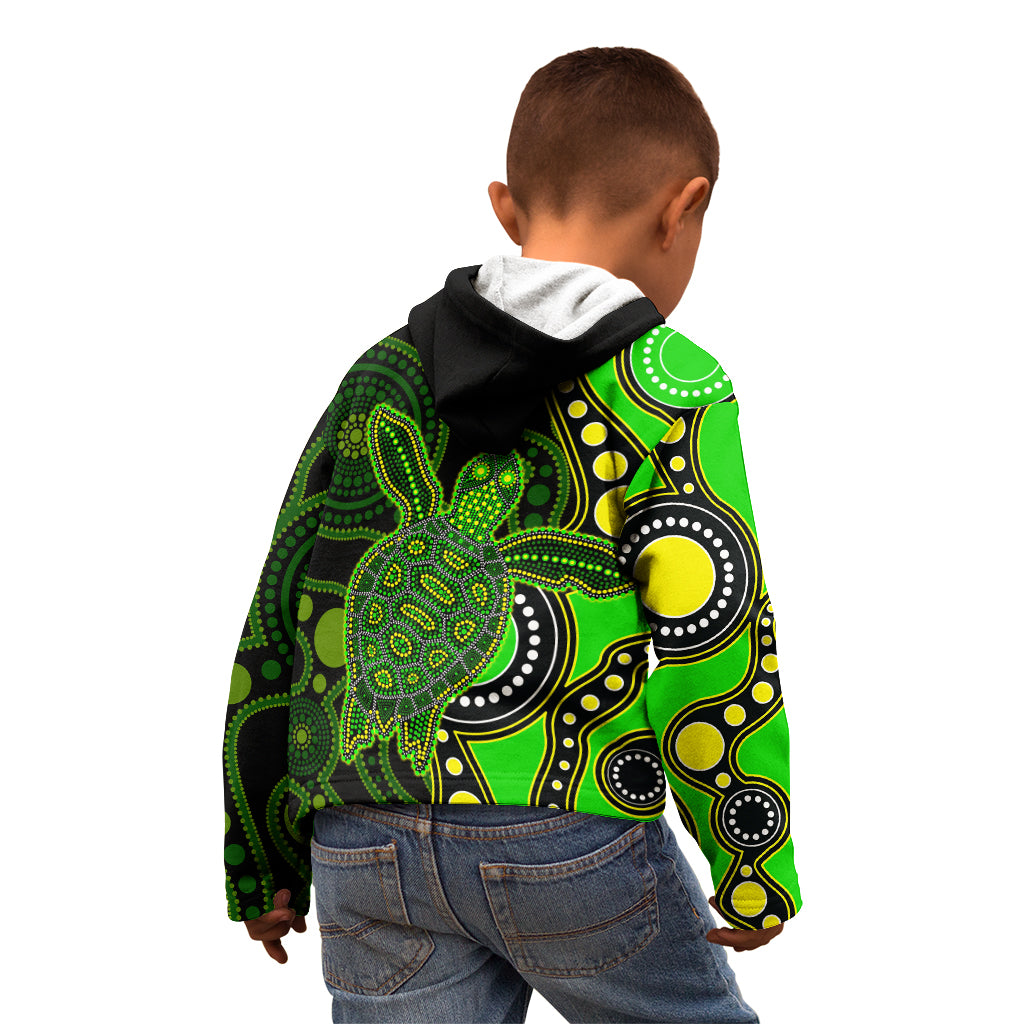 aboriginal-turtle-kid-hoodie-green-style