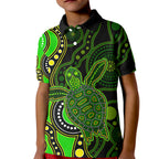 aboriginal-turtle-kid-polo-shirt-green-style