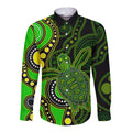 aboriginal-turtle-long-sleeve-button-shirt-green-style
