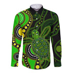 aboriginal-turtle-long-sleeve-button-shirt-green-style