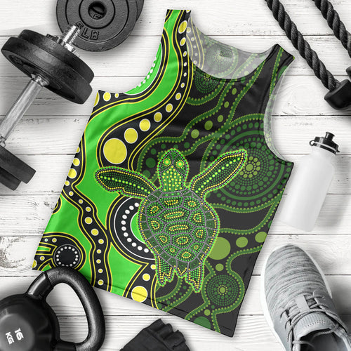 aboriginal-turtle-men-tank-top-green-style