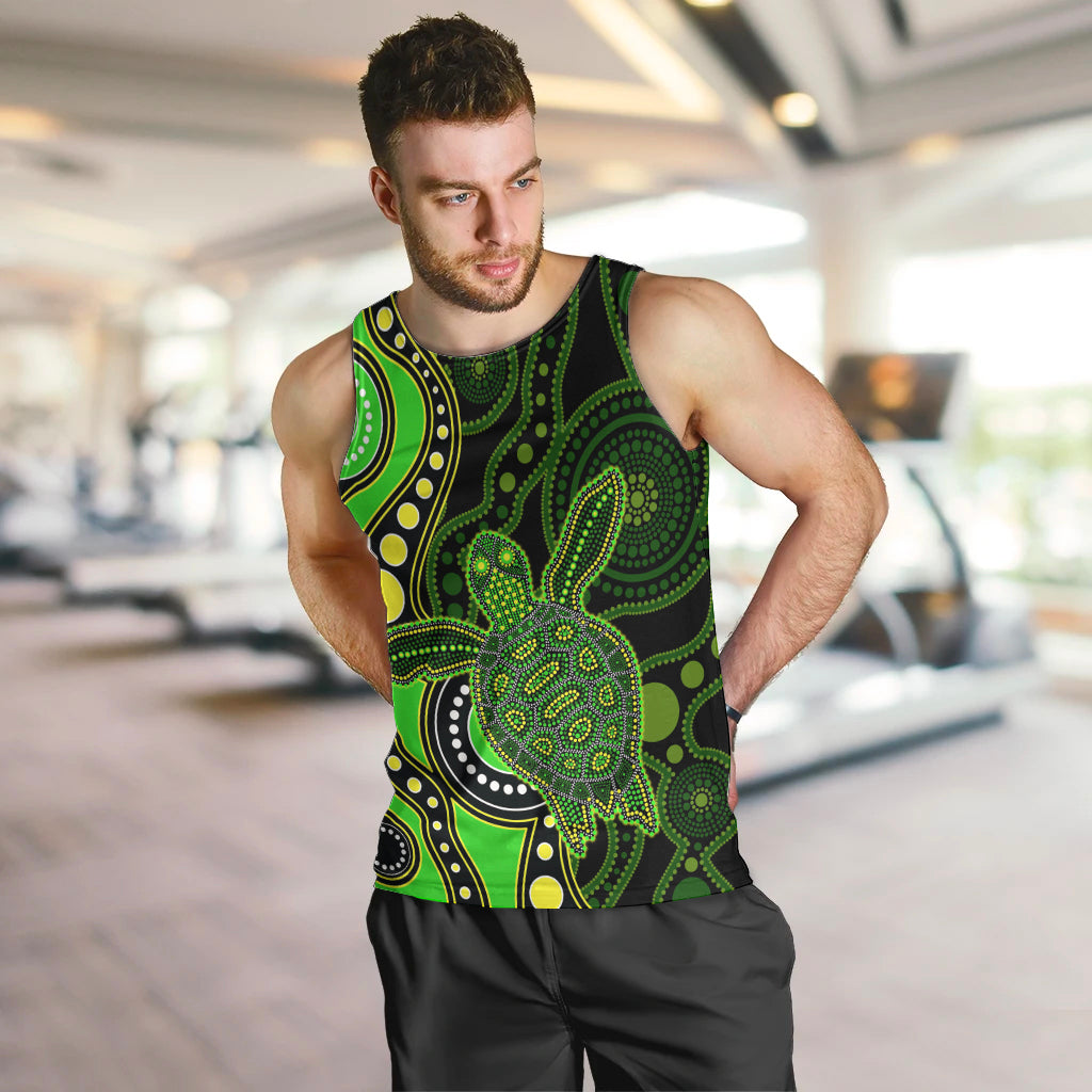 aboriginal-turtle-men-tank-top-green-style