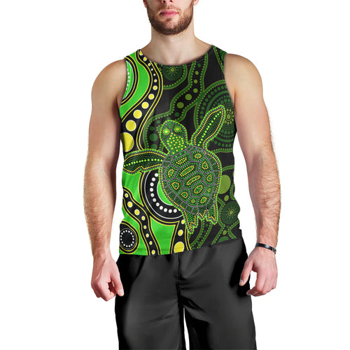 aboriginal-turtle-men-tank-top-green-style