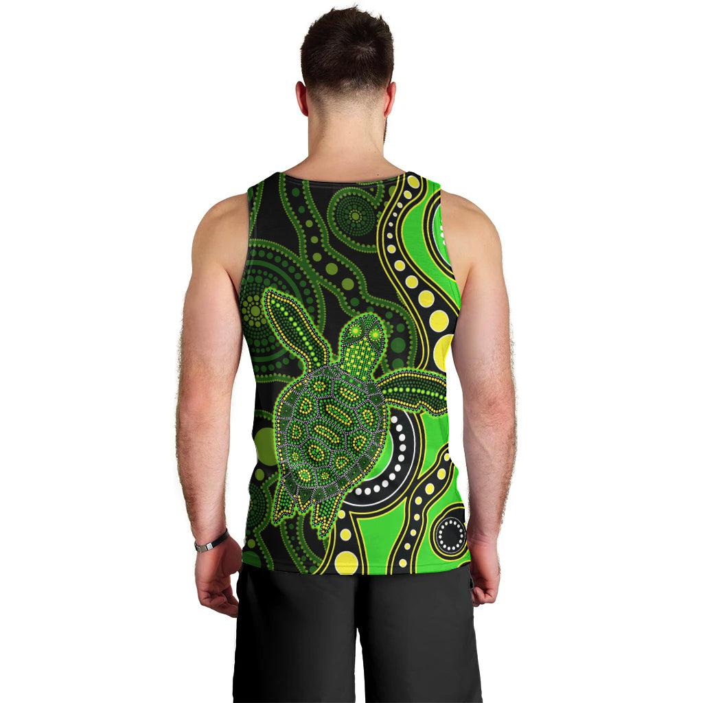 aboriginal-turtle-men-tank-top-green-style