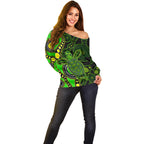 aboriginal-turtle-off-shoulder-sweater-green-style