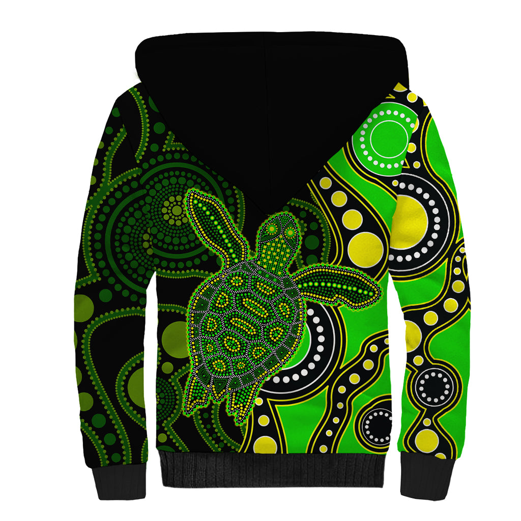 aboriginal-turtle-sherpa-hoodie-green-style