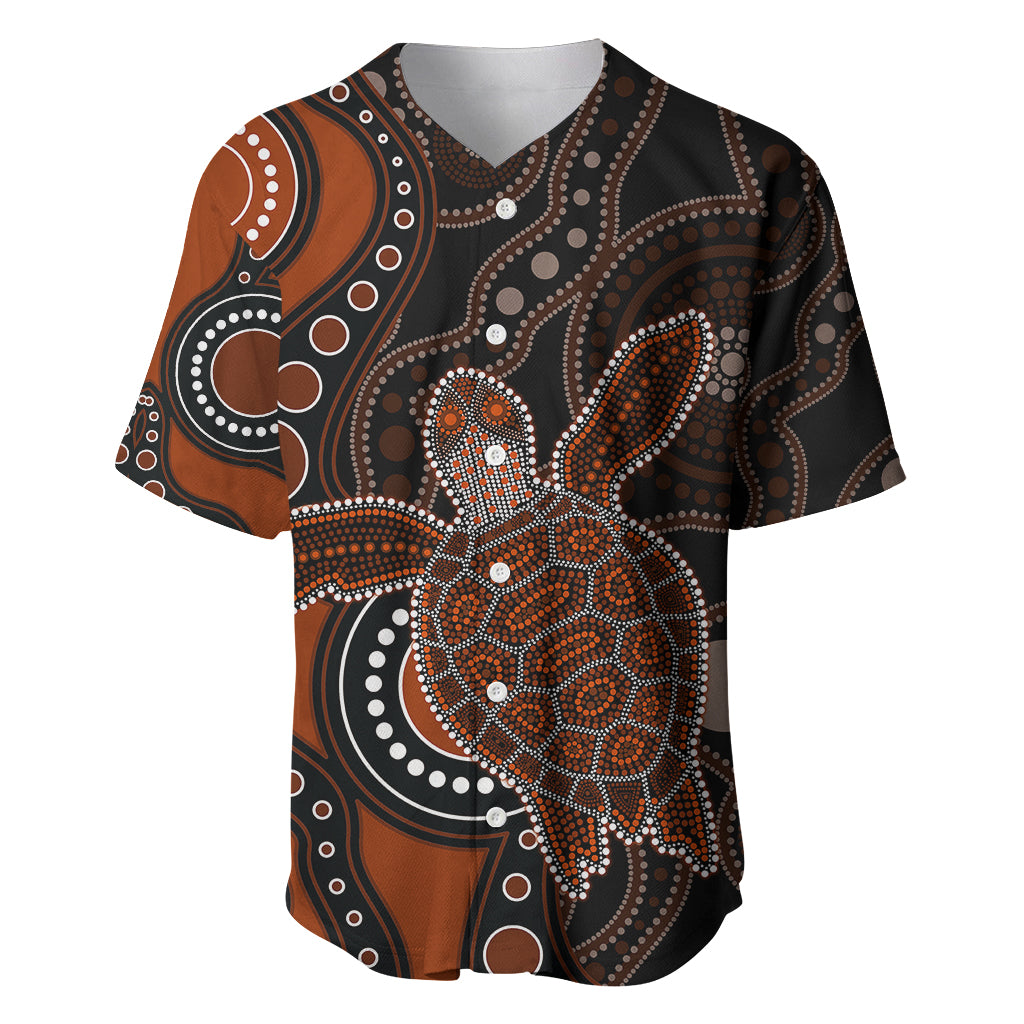 aboriginal-turtle-baseball-jersey-brown-style