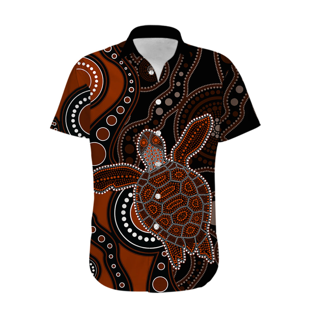 aboriginal-turtle-hawaiian-shirt-brown-style