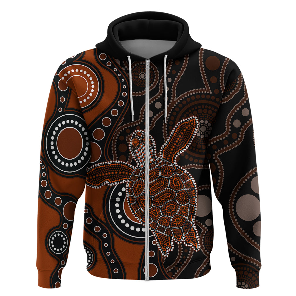 aboriginal-turtle-hoodie-brown-style
