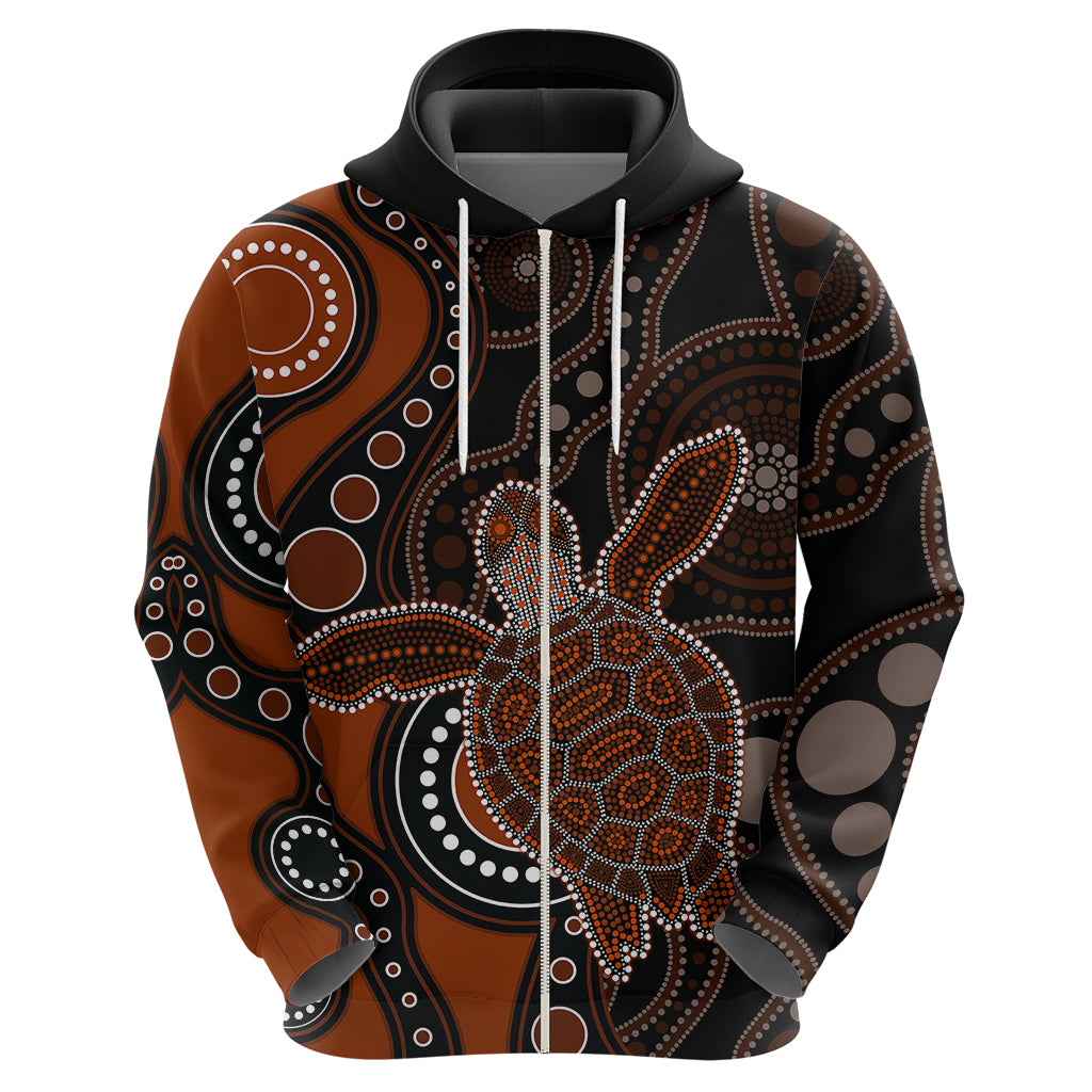 aboriginal-turtle-hoodie-brown-style