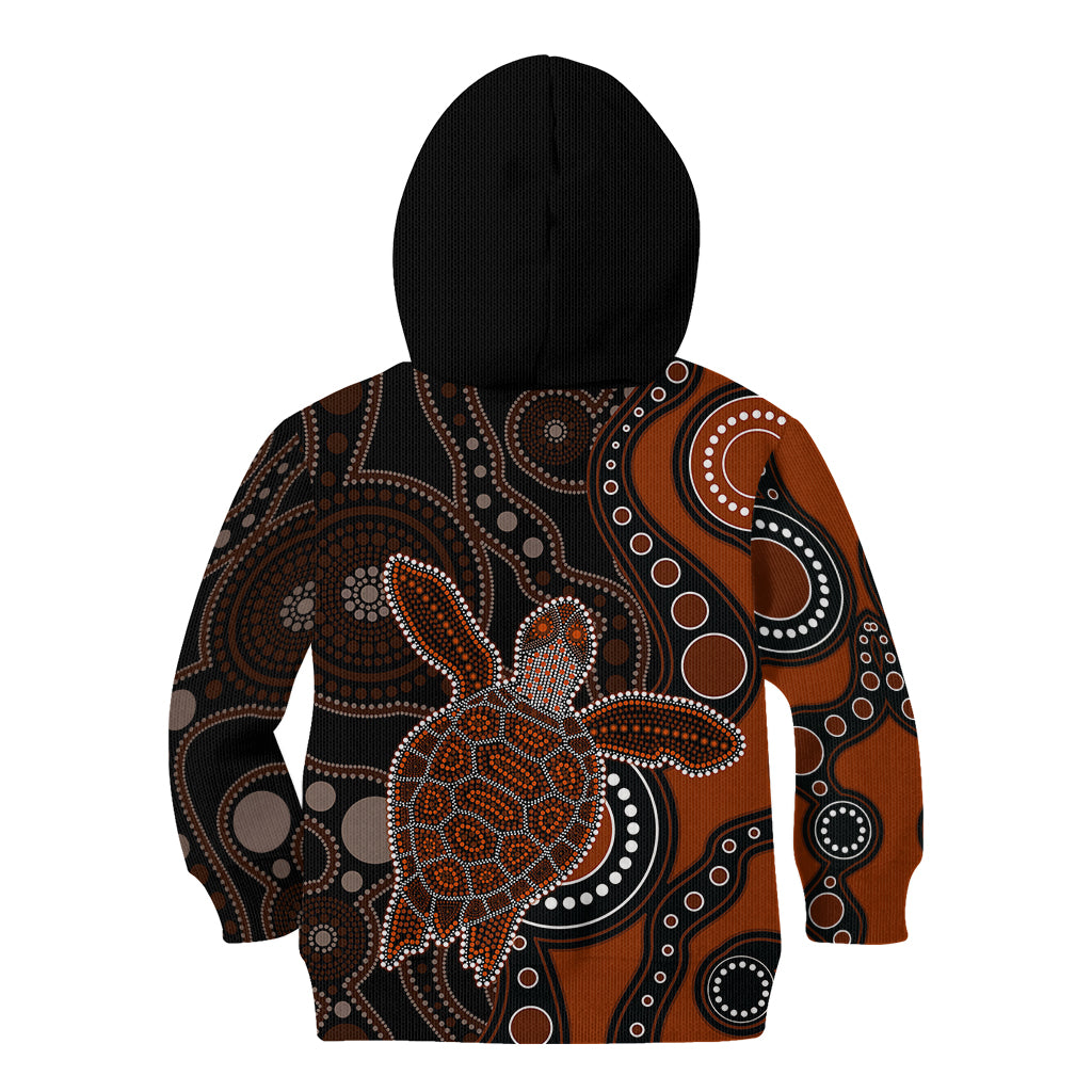 aboriginal-turtle-kid-hoodie-brown-style
