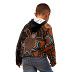 aboriginal-turtle-kid-hoodie-brown-style