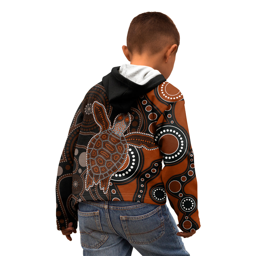 aboriginal-turtle-kid-hoodie-brown-style