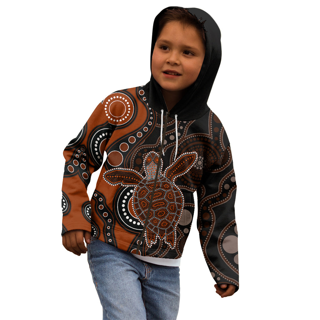 aboriginal-turtle-kid-hoodie-brown-style
