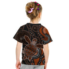 aboriginal-turtle-kid-t-shirt-brown-style