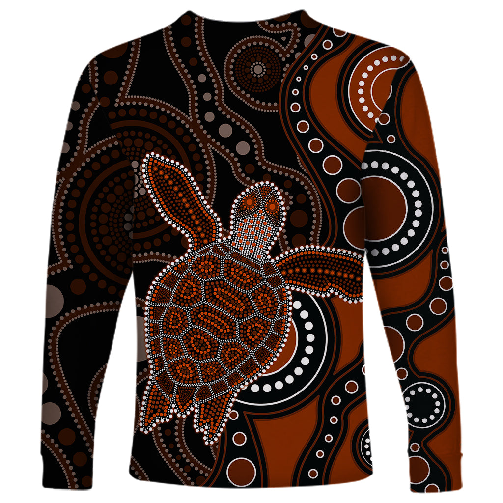 aboriginal-turtle-long-sleeve-shirt-brown-style