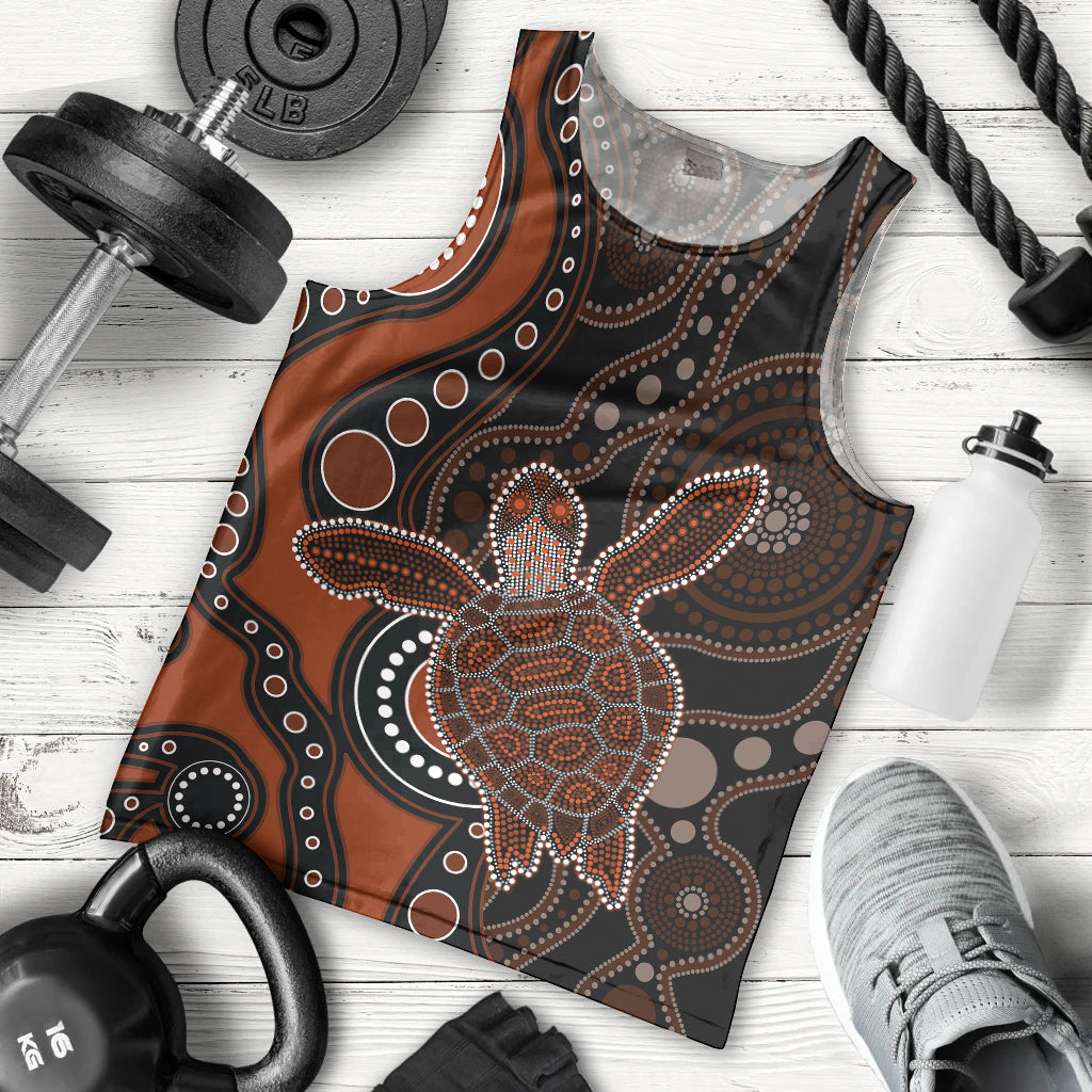 aboriginal-turtle-men-tank-top-brown-style