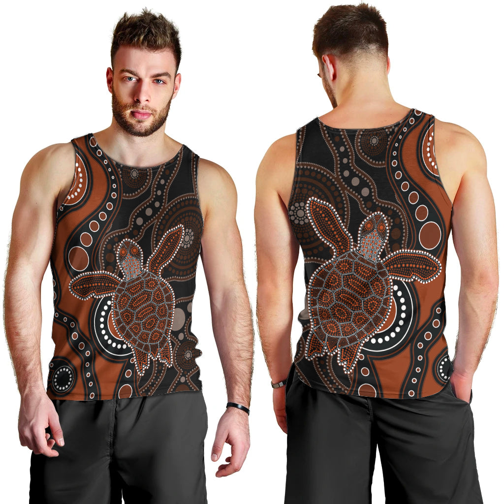 aboriginal-turtle-men-tank-top-brown-style