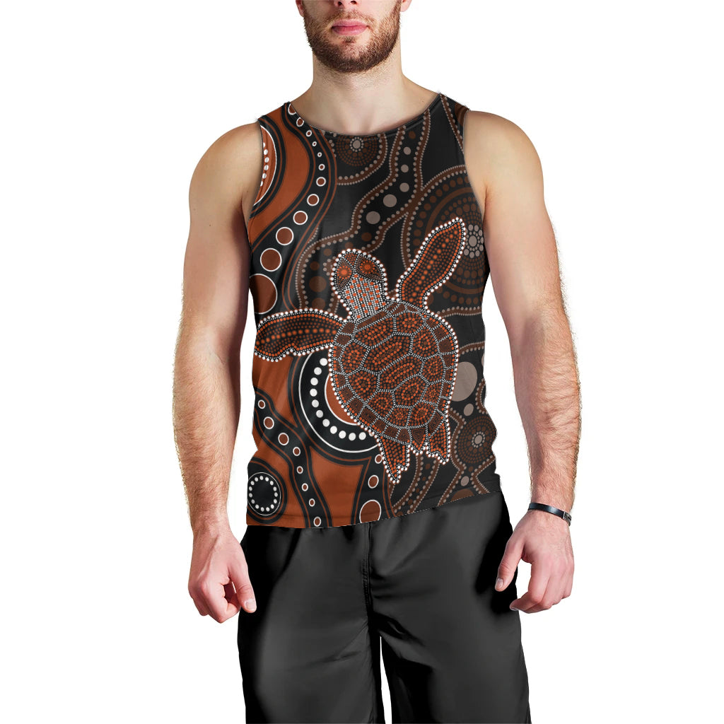aboriginal-turtle-men-tank-top-brown-style