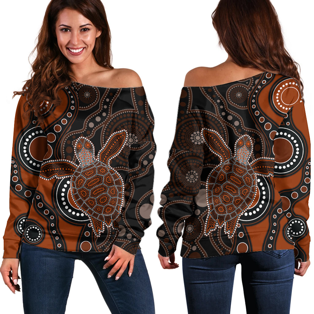 aboriginal-turtle-off-shoulder-sweater-brown-style