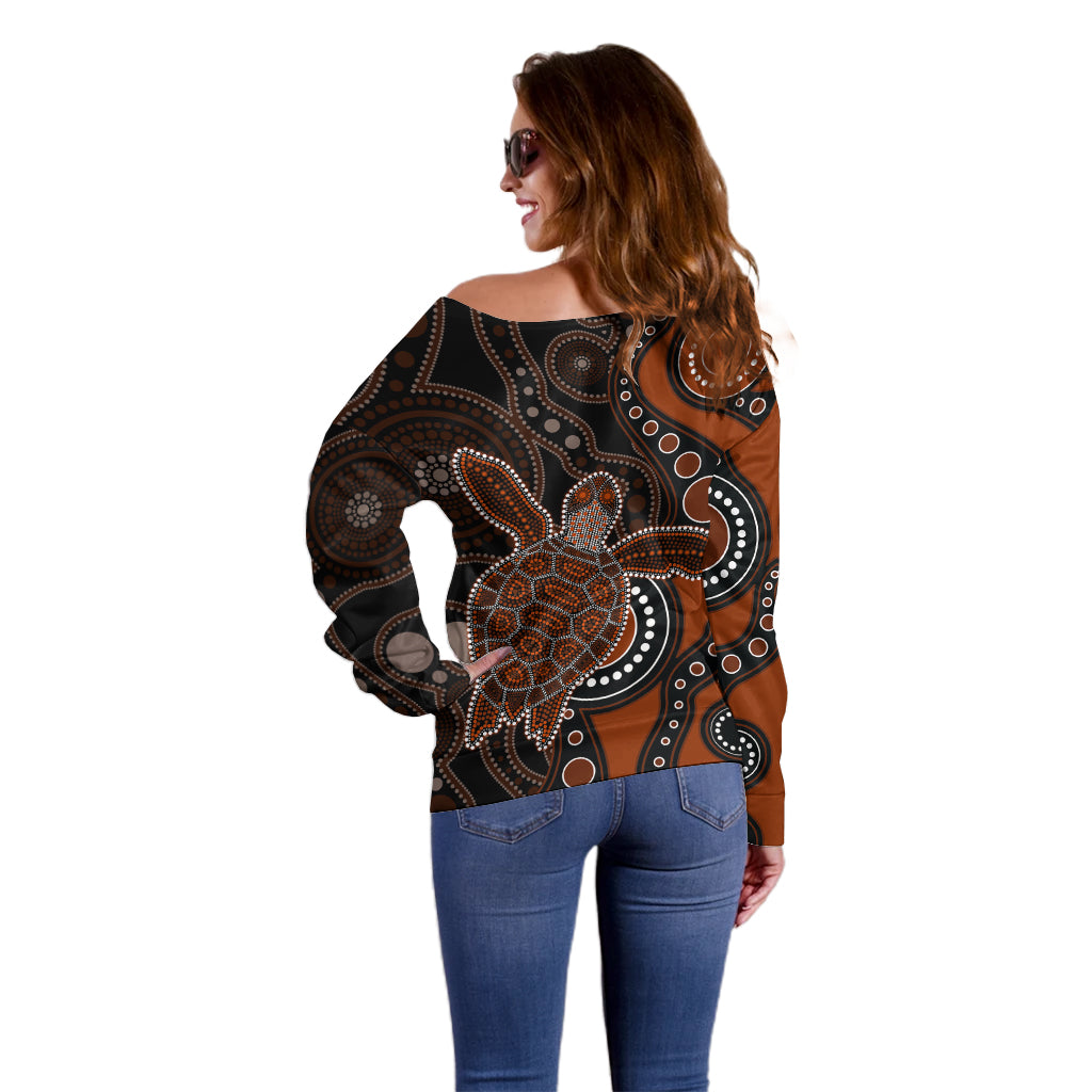 aboriginal-turtle-off-shoulder-sweater-brown-style
