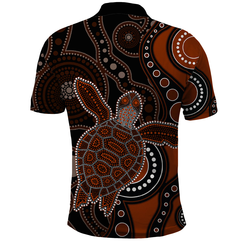 aboriginal-turtle-polo-shirt-brown-style