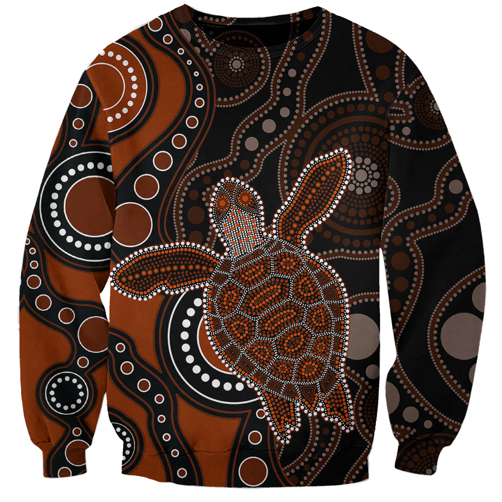 aboriginal-turtle-sweatshirt-brown-style