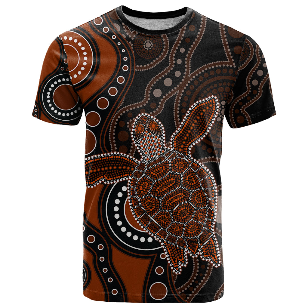 aboriginal-turtle-t-shirt-brown-style