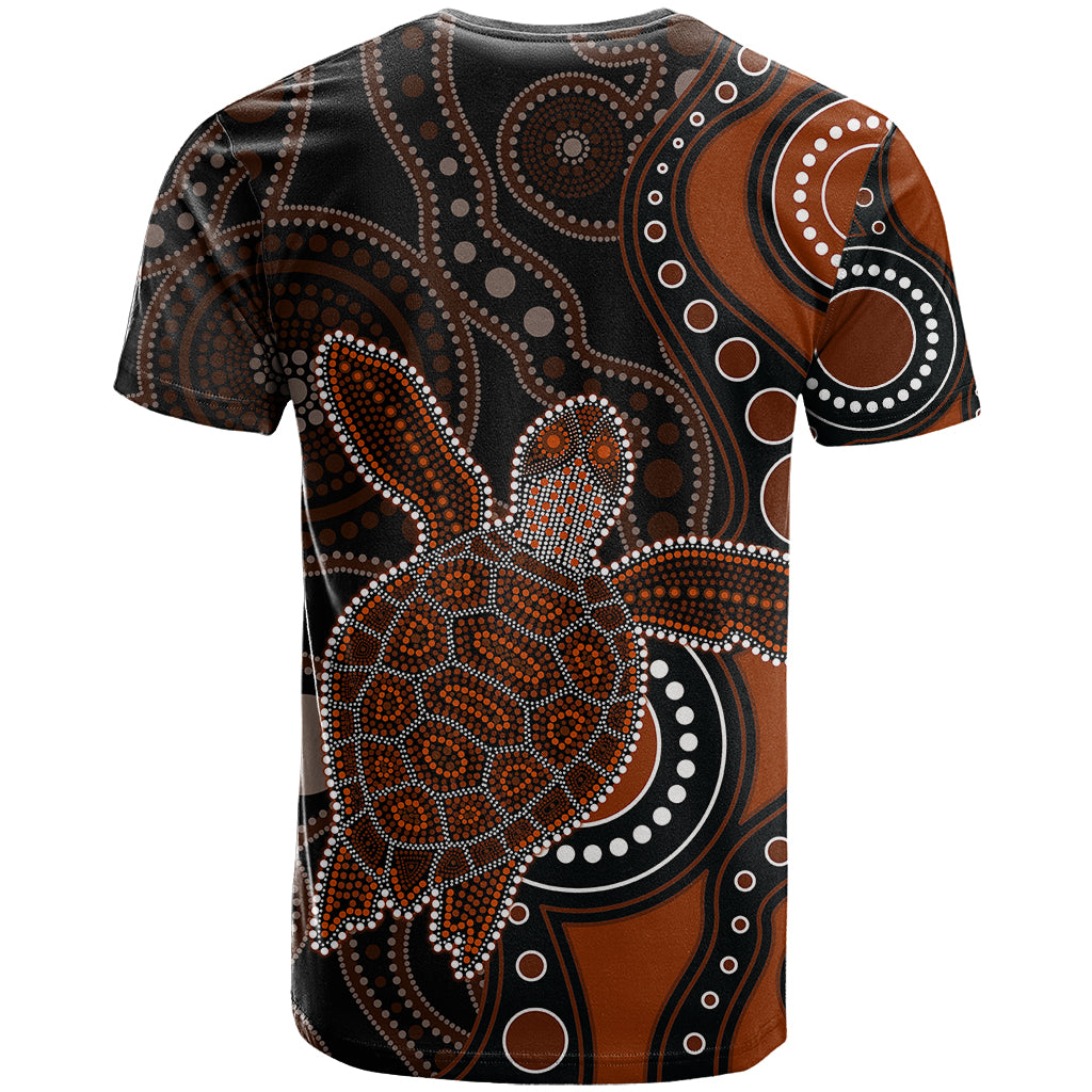 aboriginal-turtle-t-shirt-brown-style
