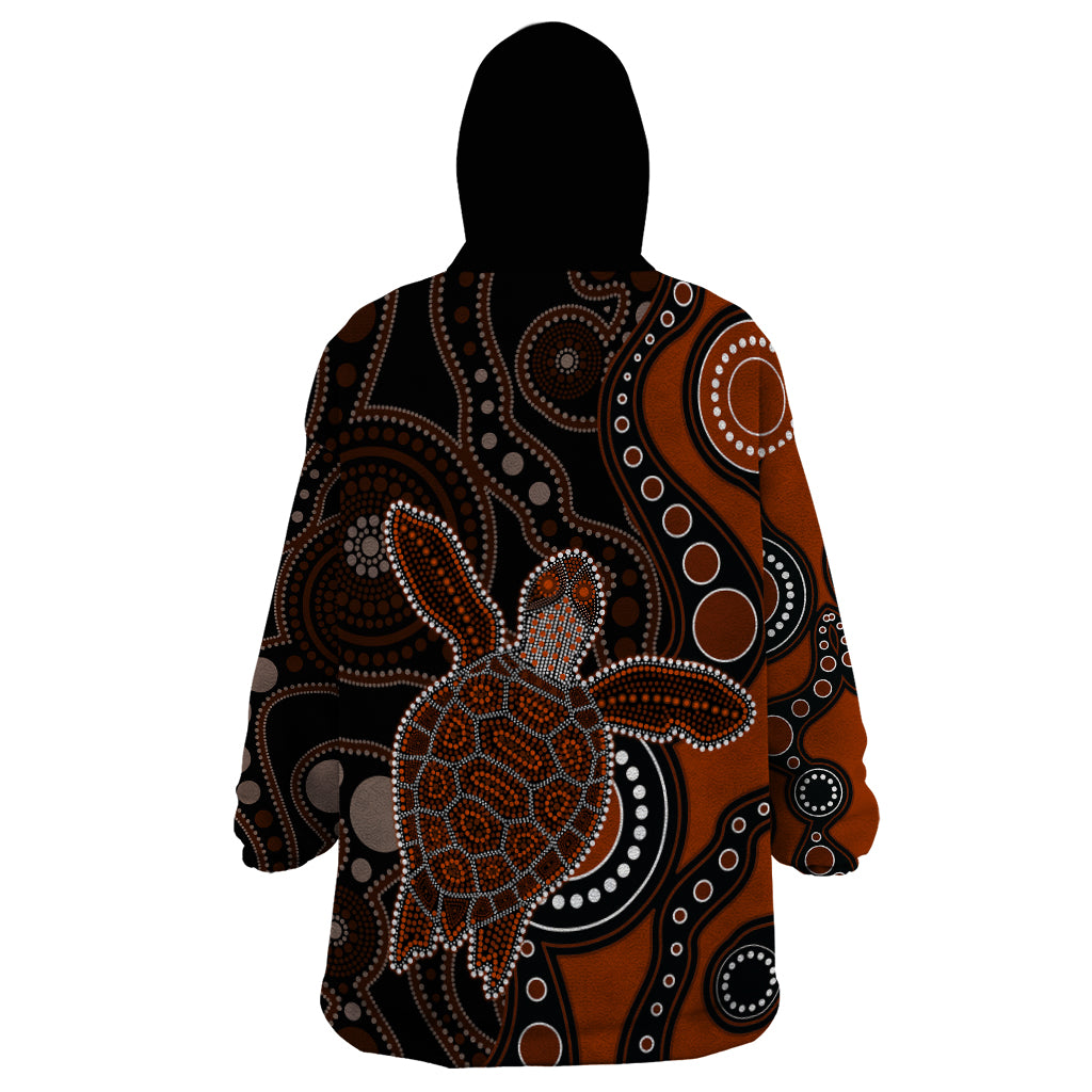 aboriginal-turtle-wearable-blanket-hoodie-brown-style