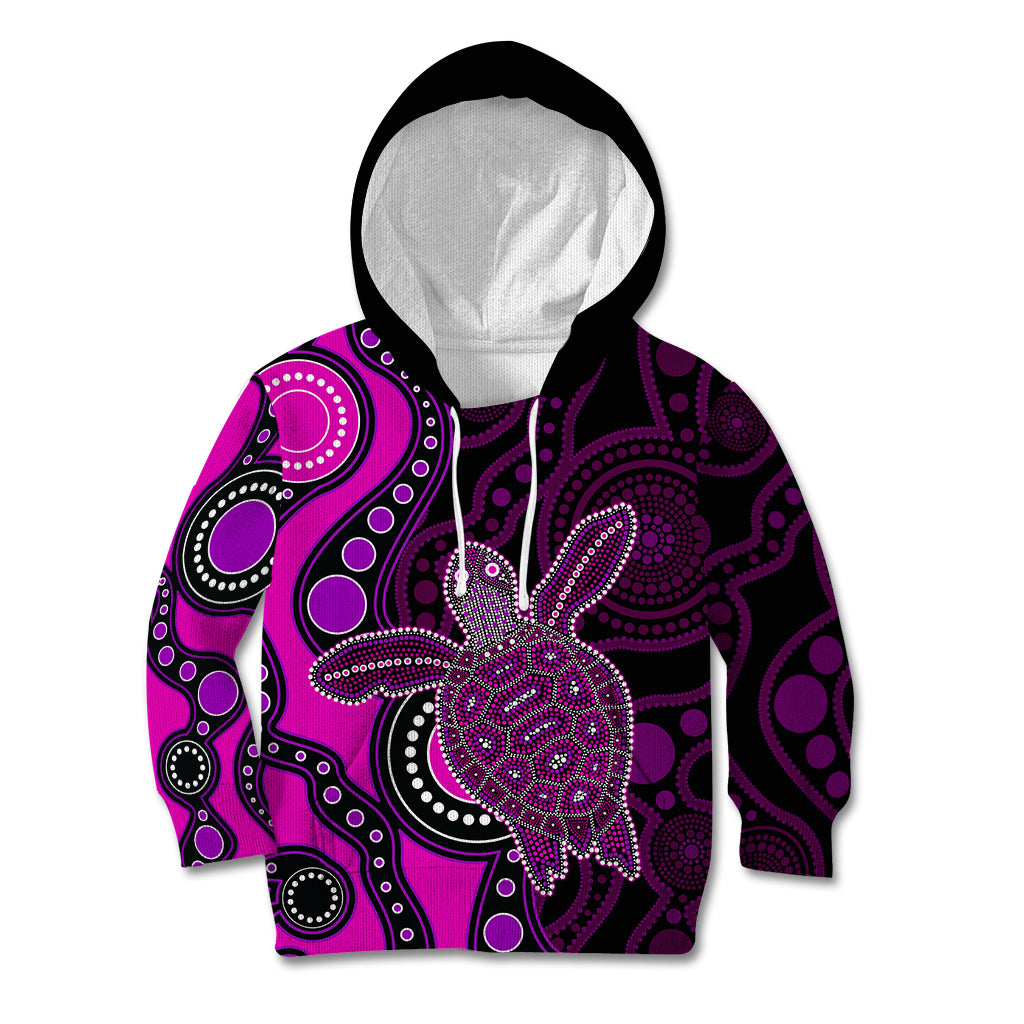 aboriginal-turtle-kid-hoodie-pink-style
