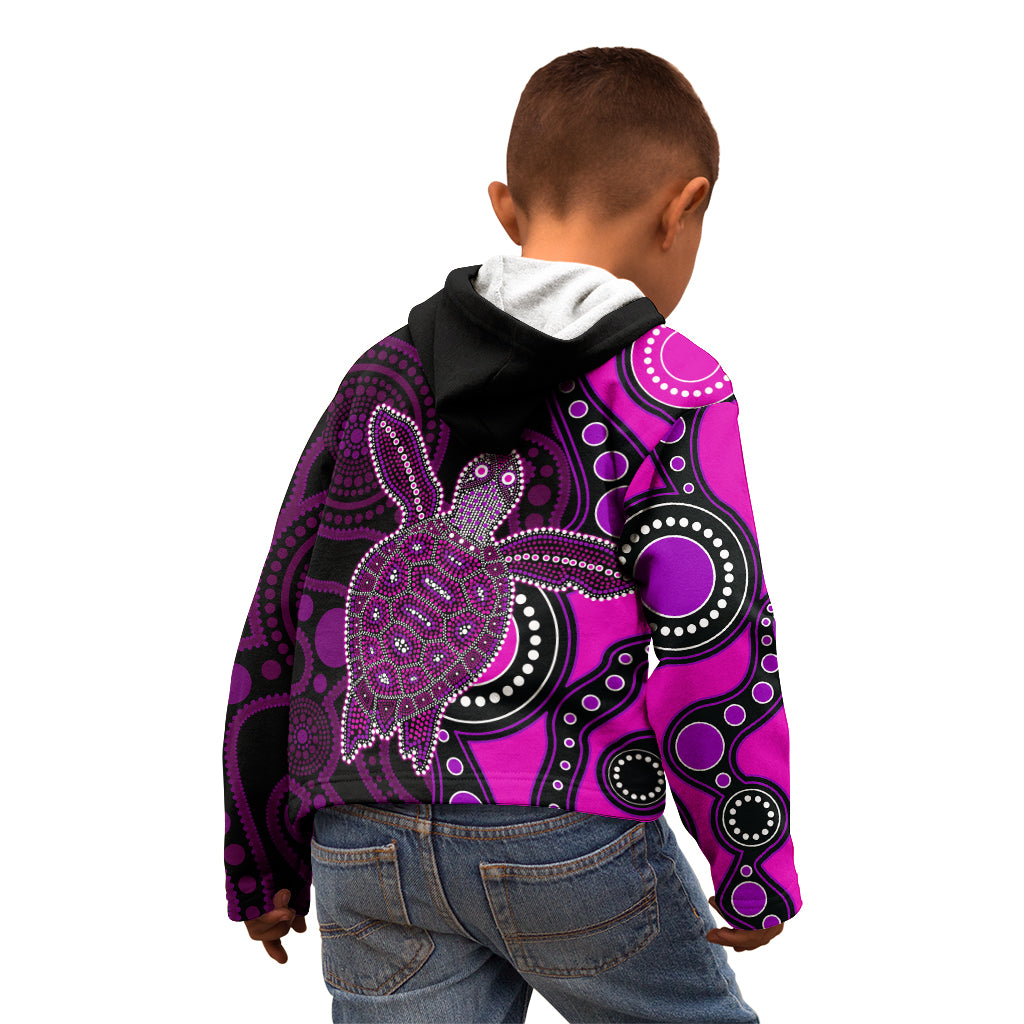 aboriginal-turtle-kid-hoodie-pink-style