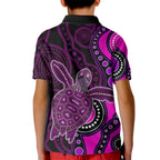 aboriginal-turtle-kid-polo-shirt-pink-style