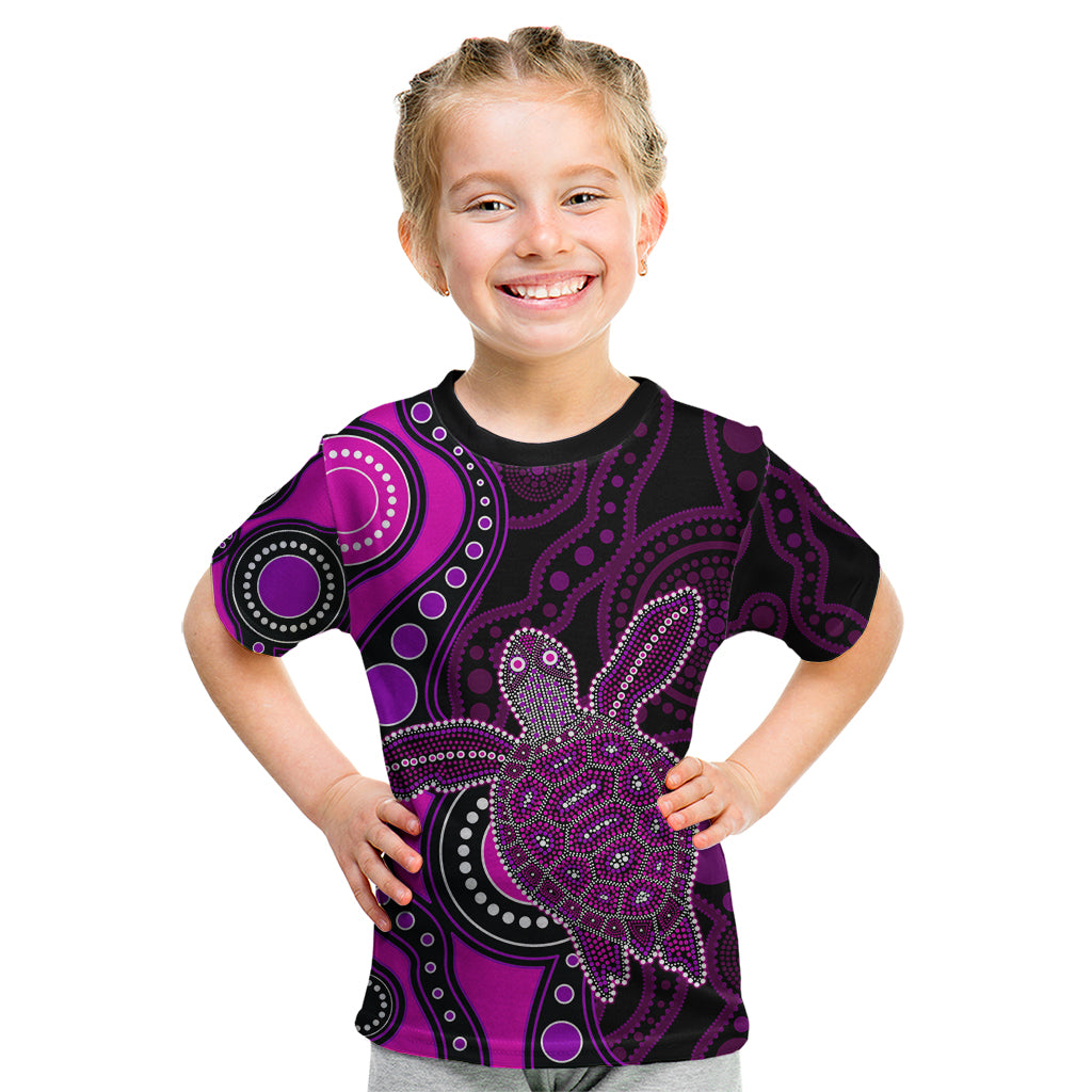 aboriginal-turtle-kid-t-shirt-pink-style