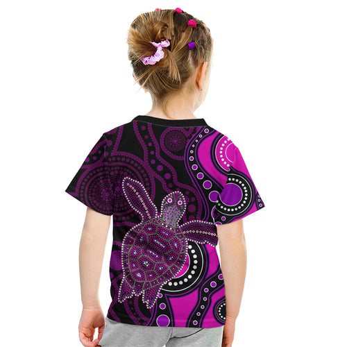 aboriginal-turtle-kid-t-shirt-pink-style