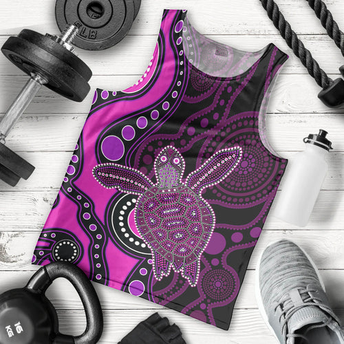 aboriginal-turtle-men-tank-top-pink-style