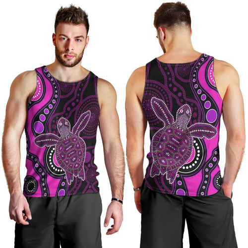 aboriginal-turtle-men-tank-top-pink-style