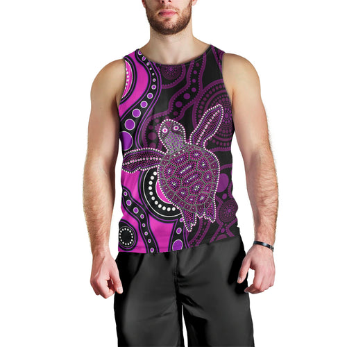 aboriginal-turtle-men-tank-top-pink-style