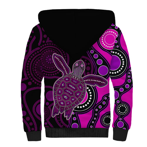 aboriginal-turtle-sherpa-hoodie-pink-style