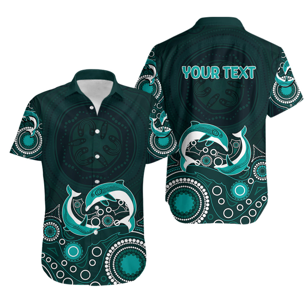 australia-aboriginal-hawaiian-shirt-dolphin-green