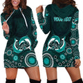 australia-aboriginal-hoodie-dress-dolphin-green