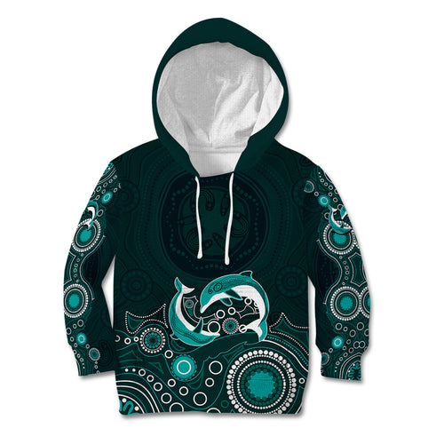 australia-aboriginal-kid-hoodie-dolphin-green