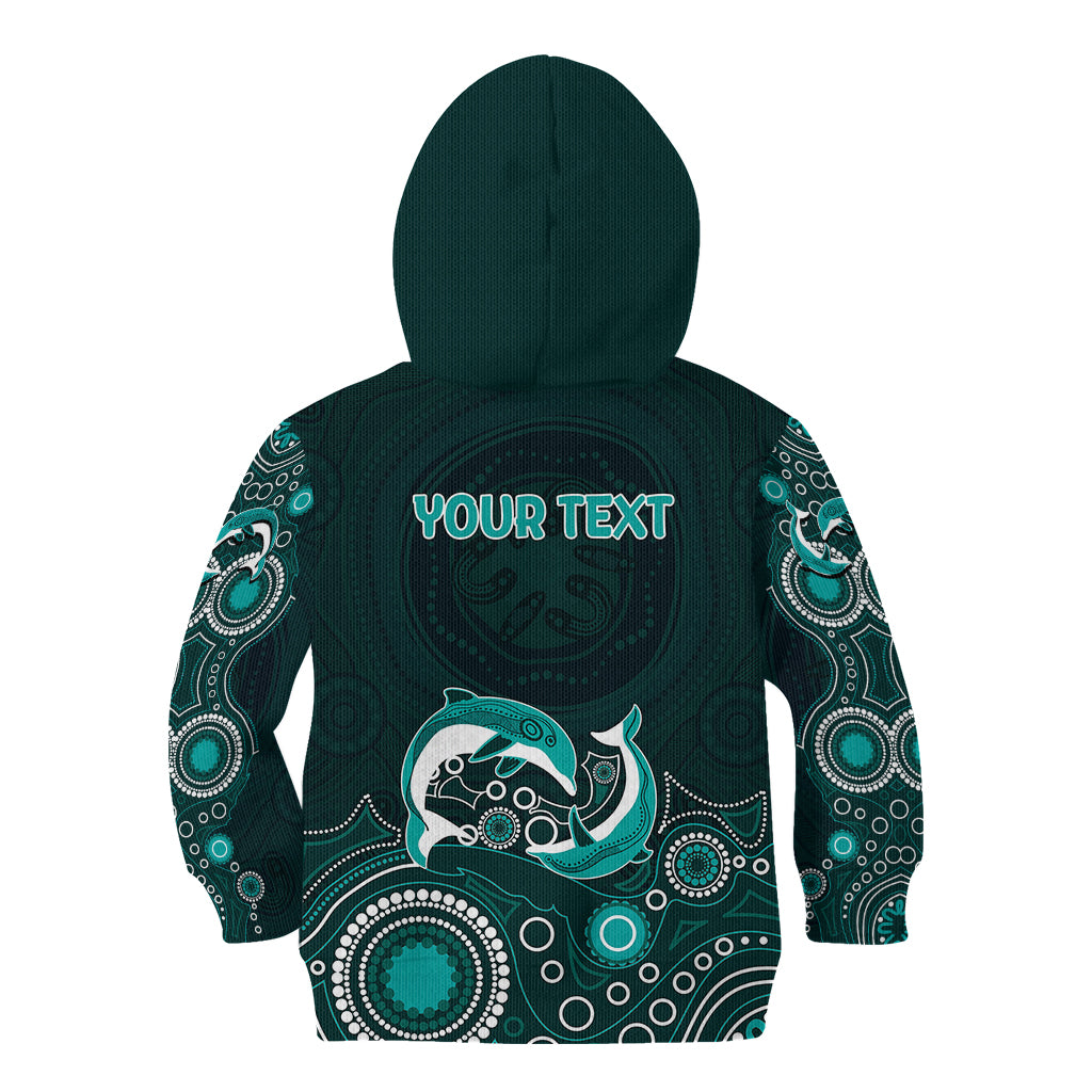 australia-aboriginal-kid-hoodie-dolphin-green