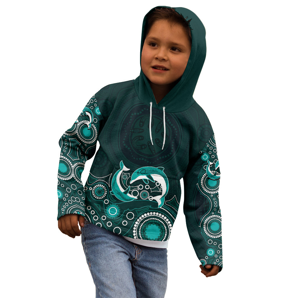 australia-aboriginal-kid-hoodie-dolphin-green