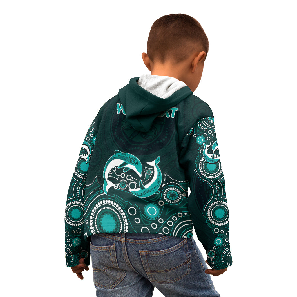 australia-aboriginal-kid-hoodie-dolphin-green