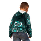 australia-aboriginal-kid-hoodie-dolphin-green