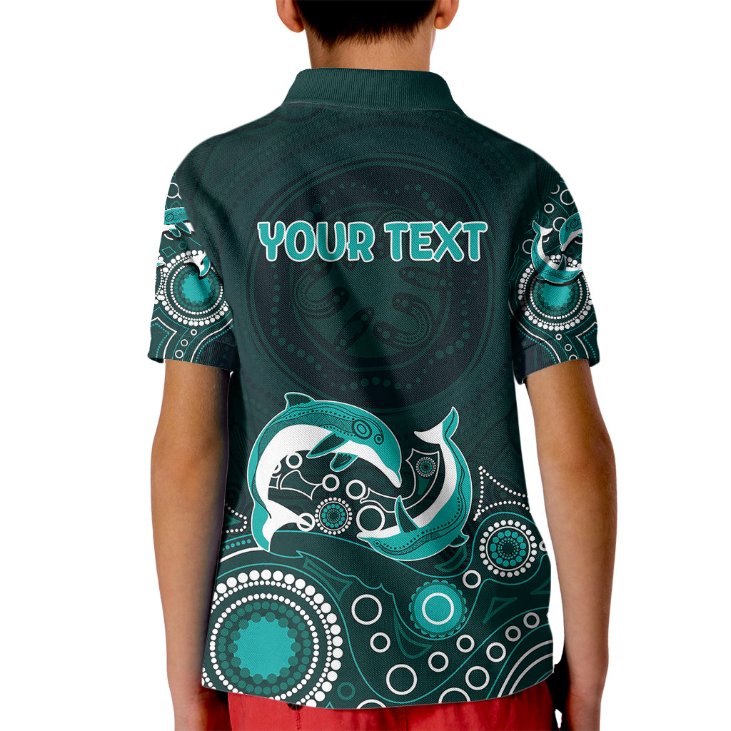 australia-aboriginal-kid-polo-shirt-dolphin-green
